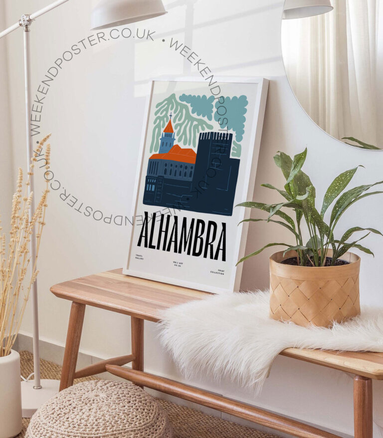 Alhambra Granada Spain landmark poster