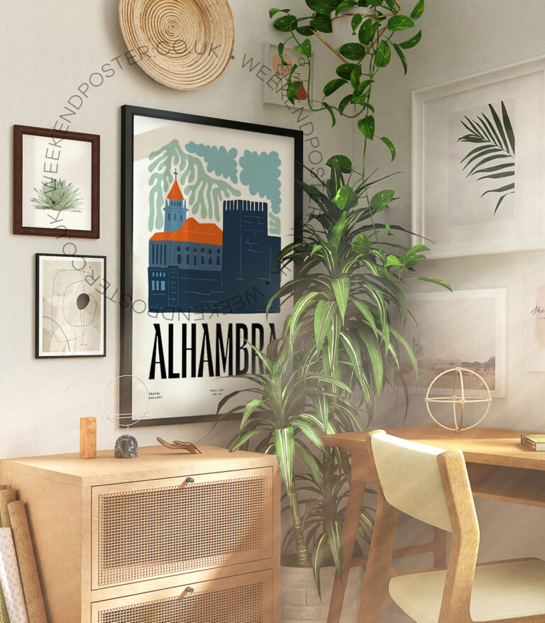 Alhambra Granada Spain landmark poster