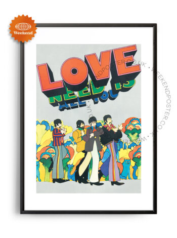 All You Need İs Love vintage poster