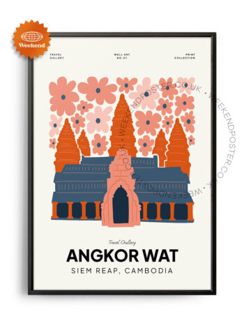 Angkor Wat Cambodia landmark poster