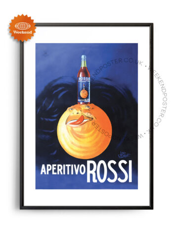 Aperitivo Rossi vintage poster