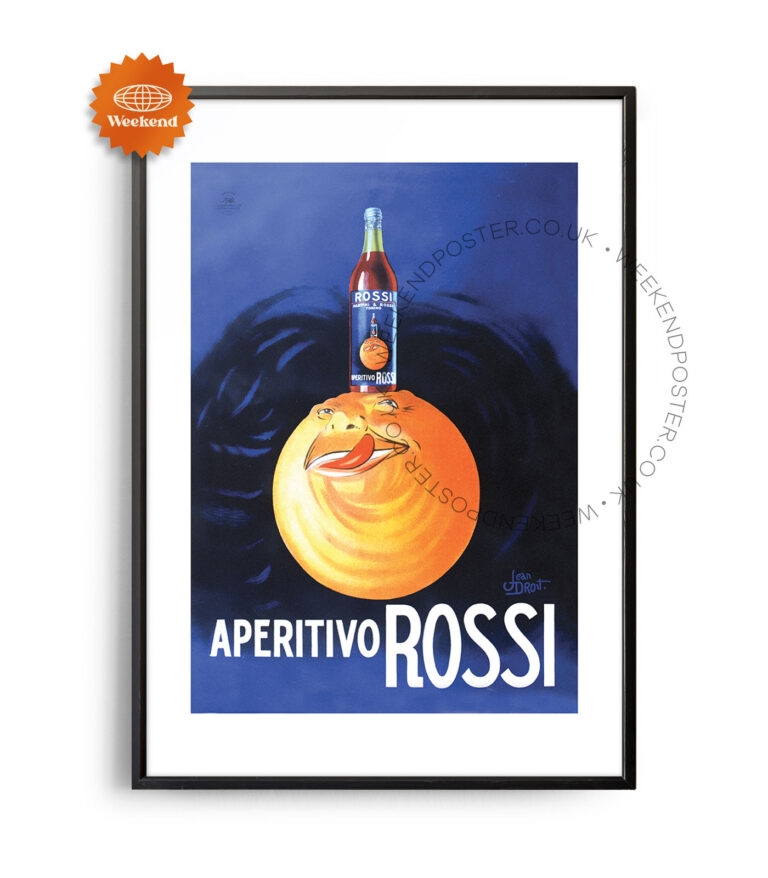 Aperitivo Rossi vintage poster