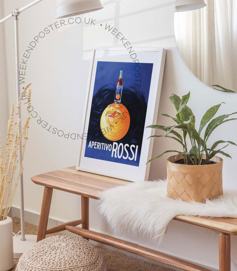 Aperitivo Rossi vintage poster