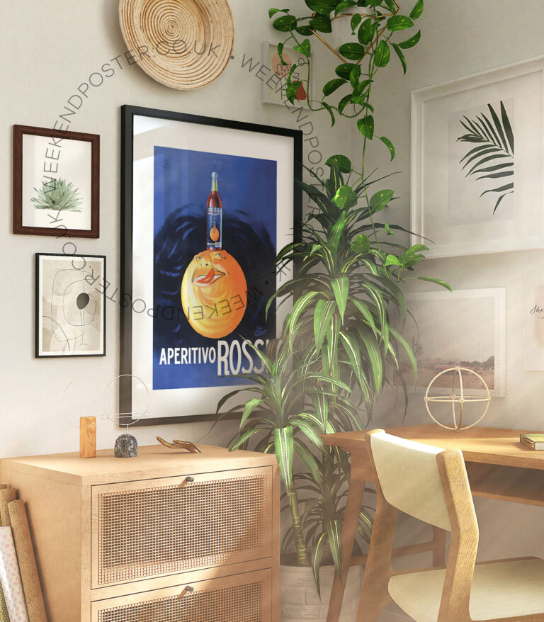 Aperitivo Rossi vintage poster