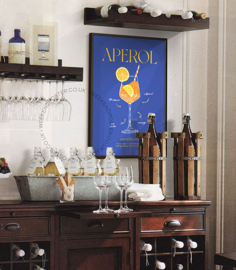 Aperol Spritz colorful cocktail poster