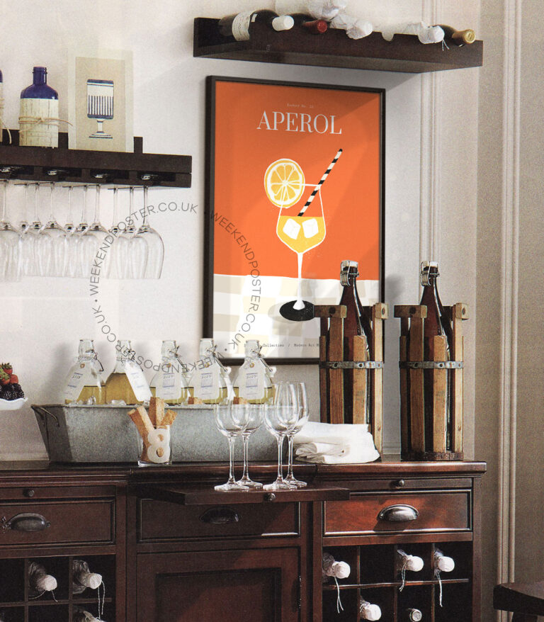 Aperol Spritz colorful cocktail poster