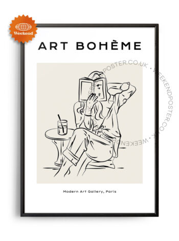 Art Boheme minimal black and white poster