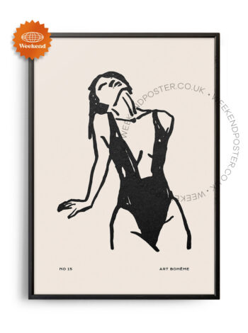 Art Boheme minimal black and white poster