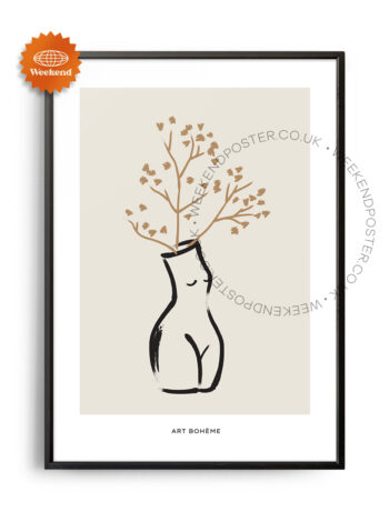 Art Boheme minimal black and white poster