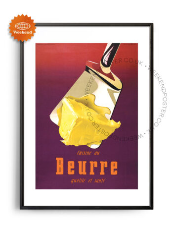 Beurre vintage poster