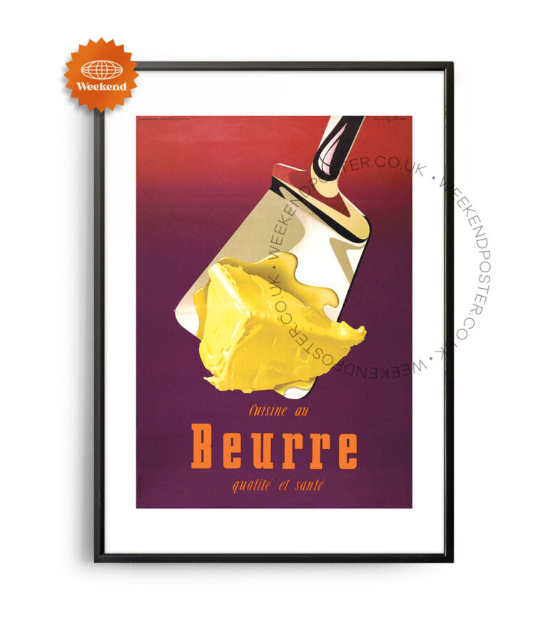 Beurre vintage poster