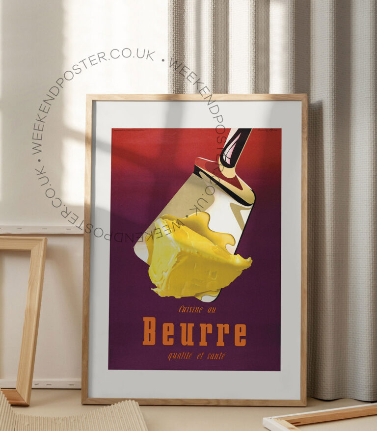 Beurre vintage poster