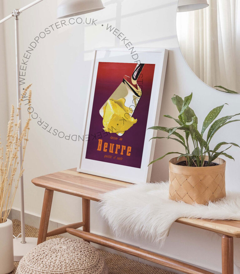 Beurre vintage poster