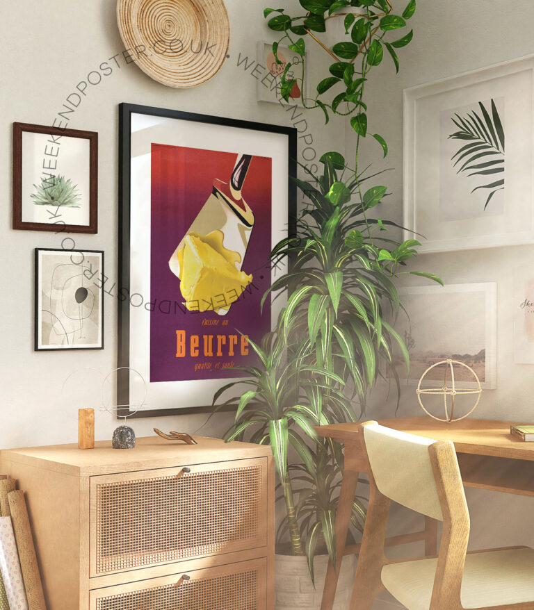 Beurre vintage poster