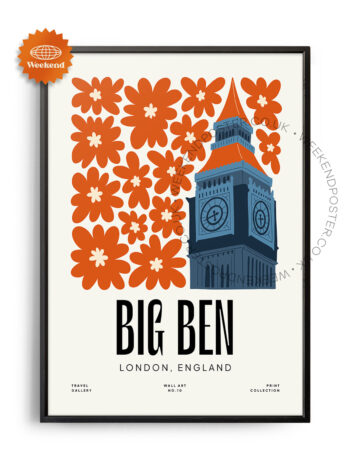 Big Ben London landmark poster