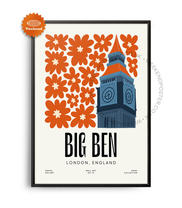 Big Ben London landmark poster
