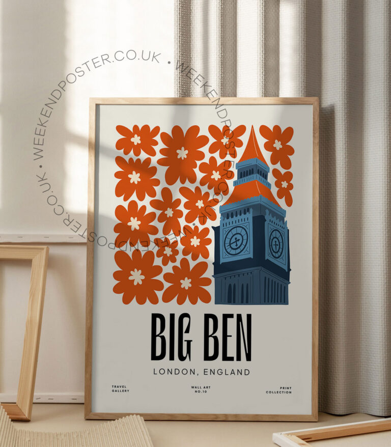 Big Ben London landmark poster
