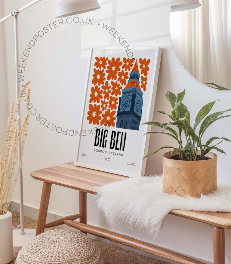 Big Ben London landmark poster