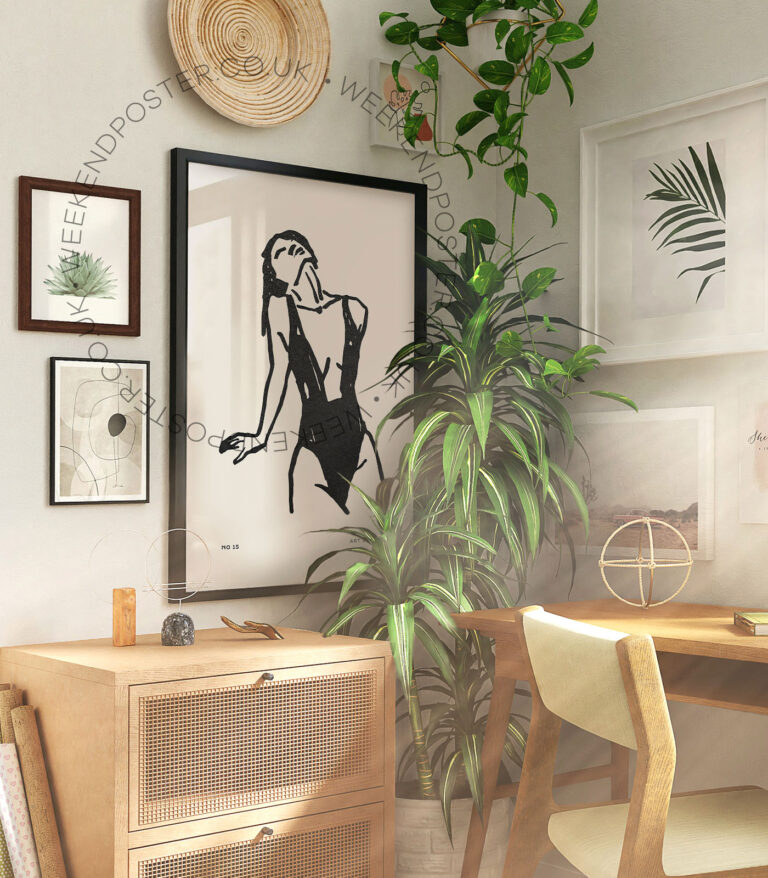 Art Boheme minimal black and white poster