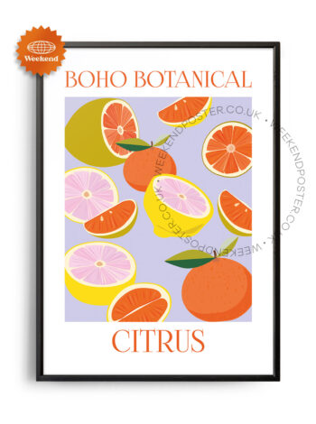 Boho Botanical Citrus poster