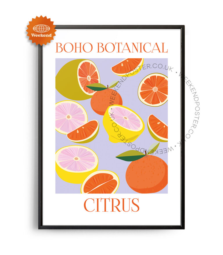Boho Botanical Citrus poster