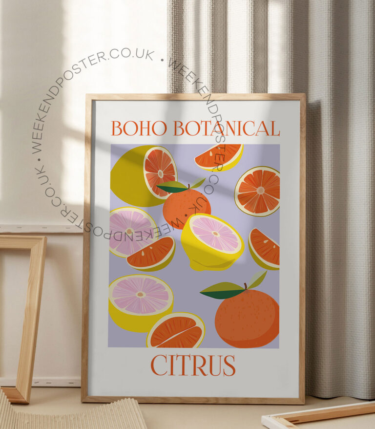 Boho Botanical Citrus poster