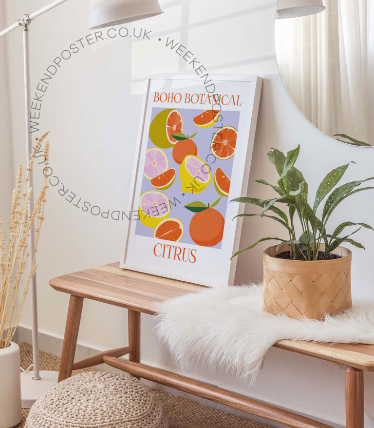 Boho Botanical Citrus poster