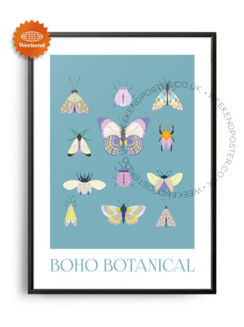 Boho Insects poster