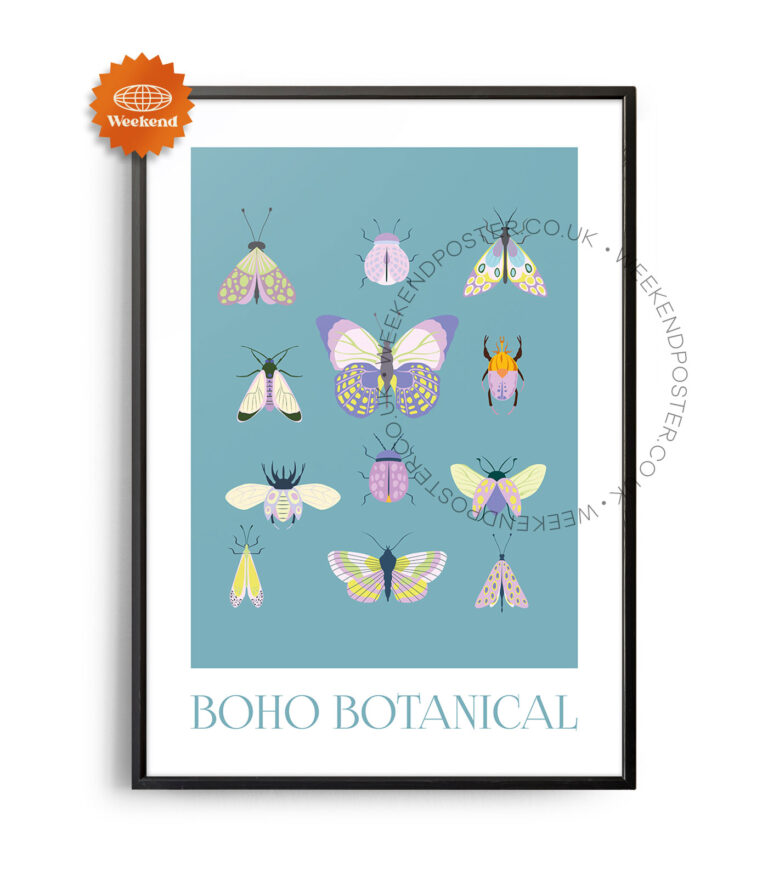 Boho Insects poster