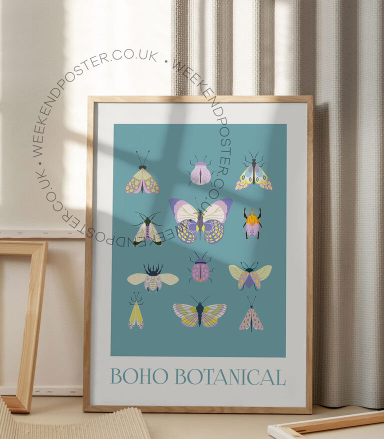 Boho Insects poster