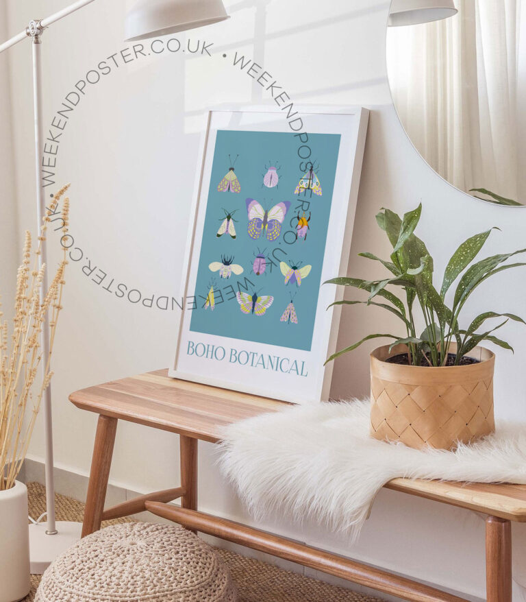 Boho Insects poster