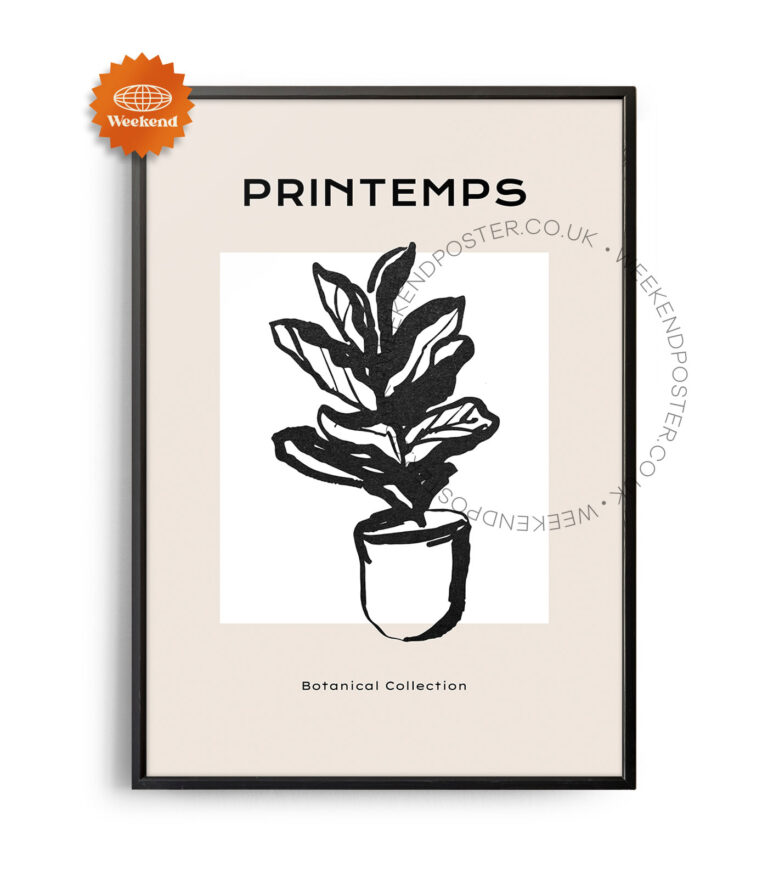 Botanical Collection minimal black and white poster