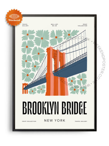 Brooklyn Bridge New York landmark poster