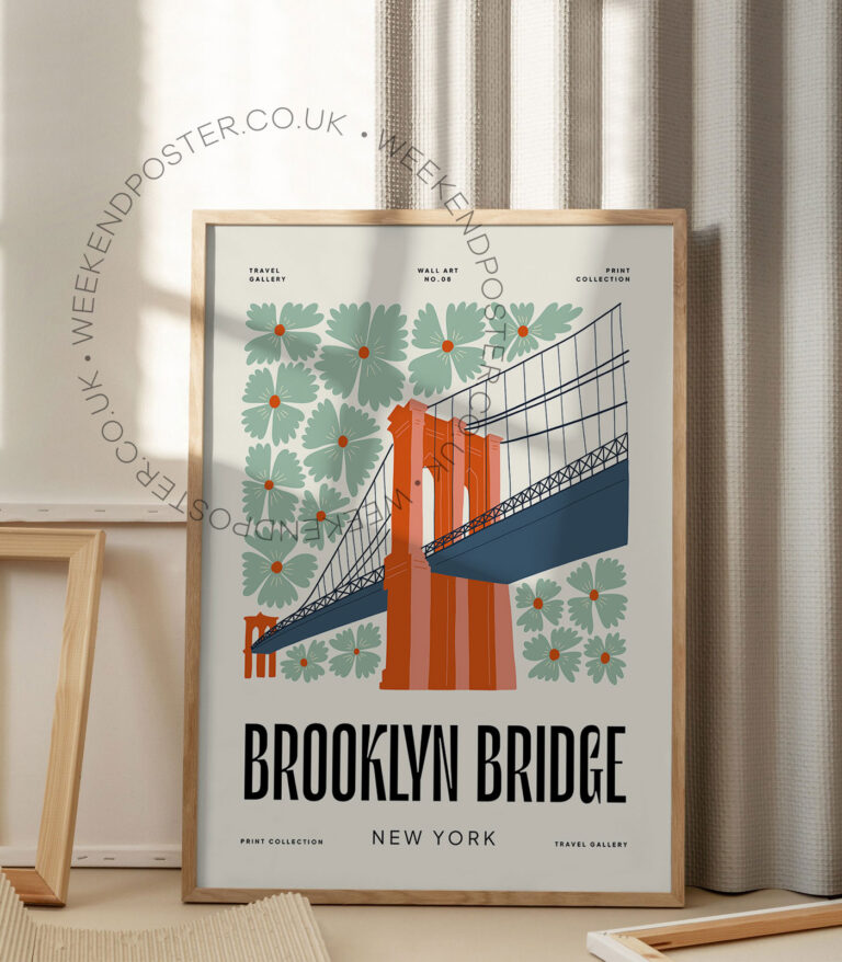 Brooklyn Bridge New York landmark poster