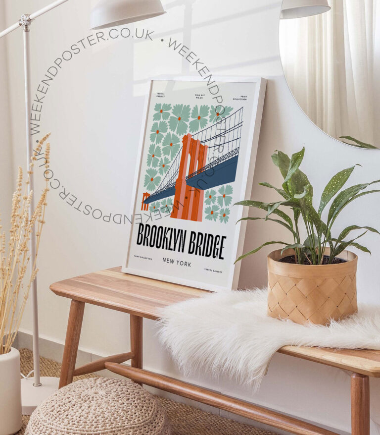 Brooklyn Bridge New York landmark poster