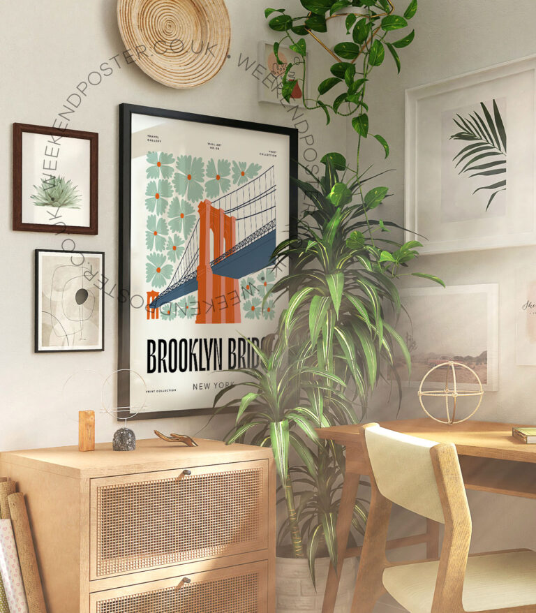 Brooklyn Bridge New York landmark poster