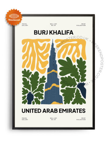 Burj Khalifa United Arab Emirates landmark poster