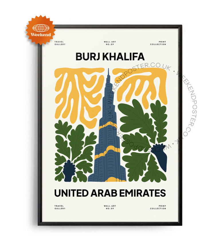 Burj Khalifa United Arab Emirates landmark poster