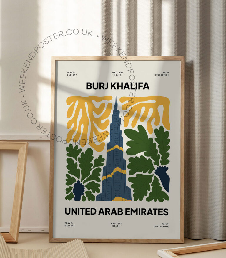 Burj Khalifa United Arab Emirates landmark poster