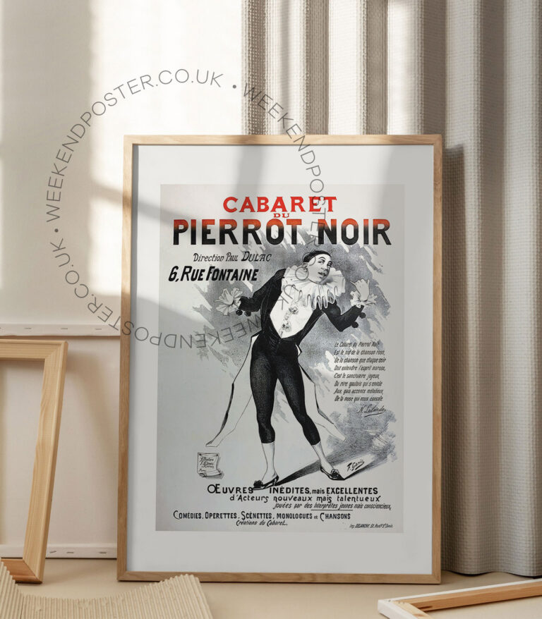 Cabaret Pierrot Noir vintage poster