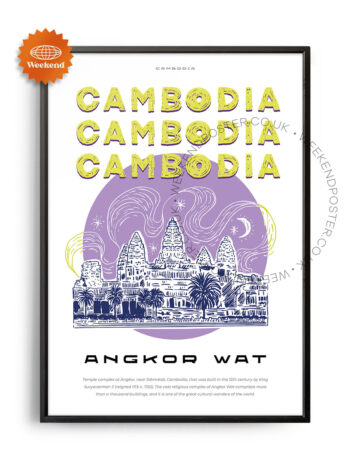 Cambodia landmark poster