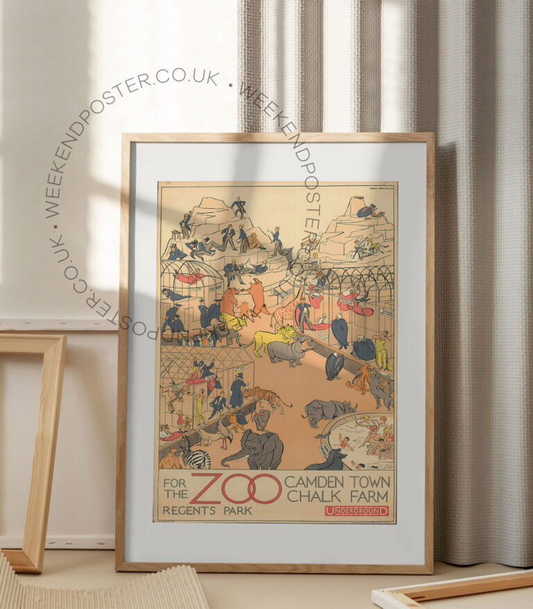 Camden Town Zoo vintage poster