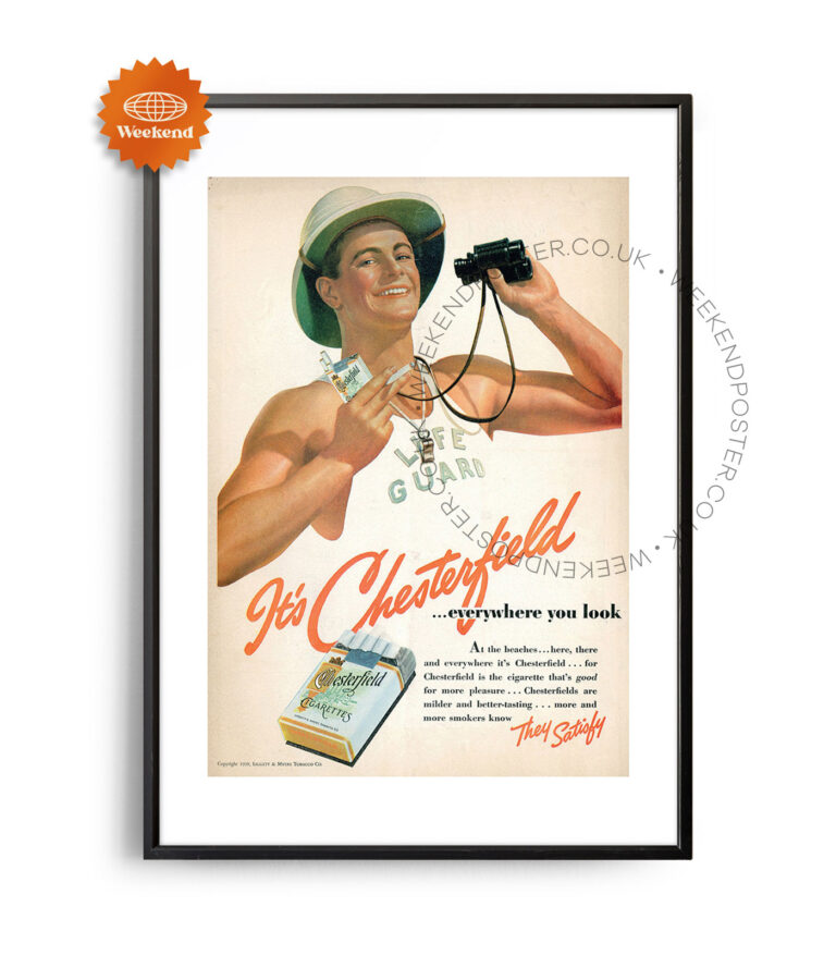 Chesterfield Cigarettes vintage poster