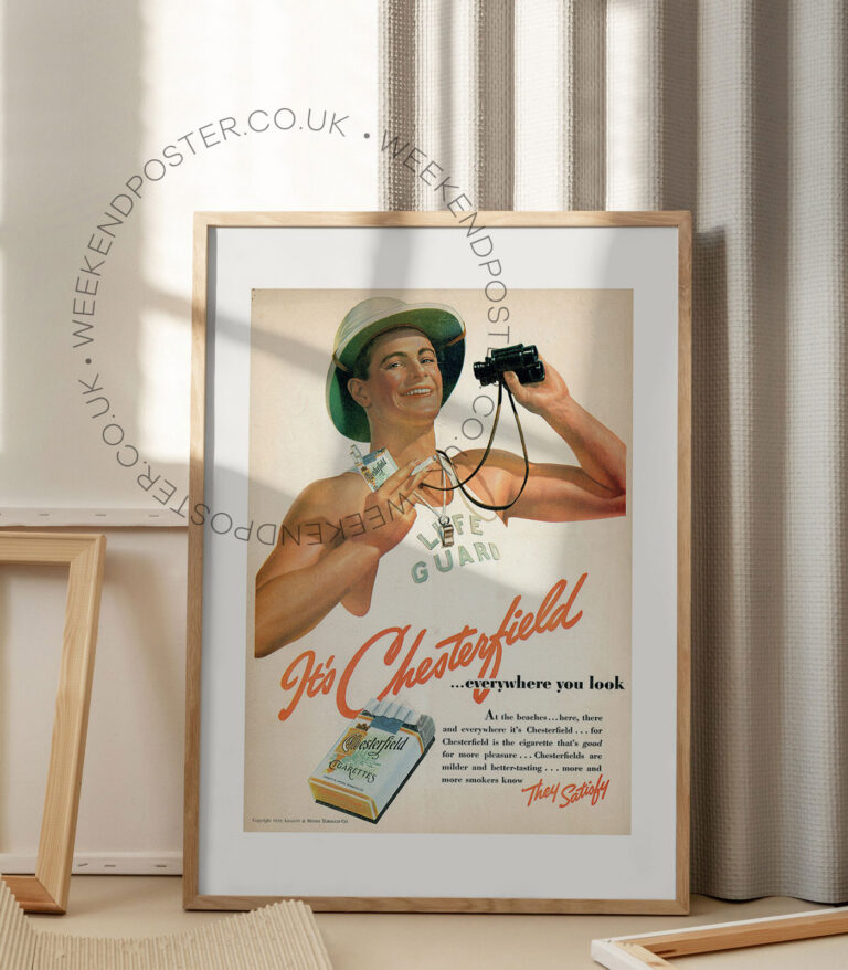 Chesterfield Cigarettes vintage poster