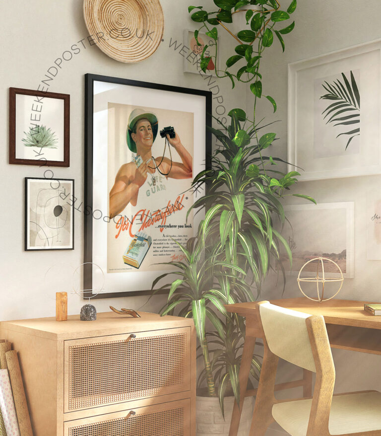 Chesterfield Cigarettes vintage poster