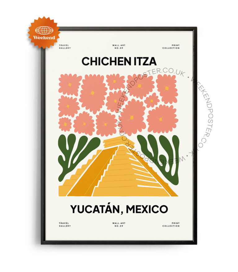 Chichen Itza Yucatan Mexico landmark poster