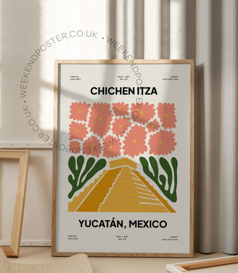 Chichen Itza Yucatan Mexico landmark poster