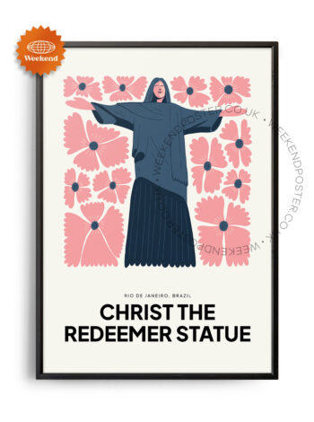 Christ The Redeemer Statue Brazil landmark poster