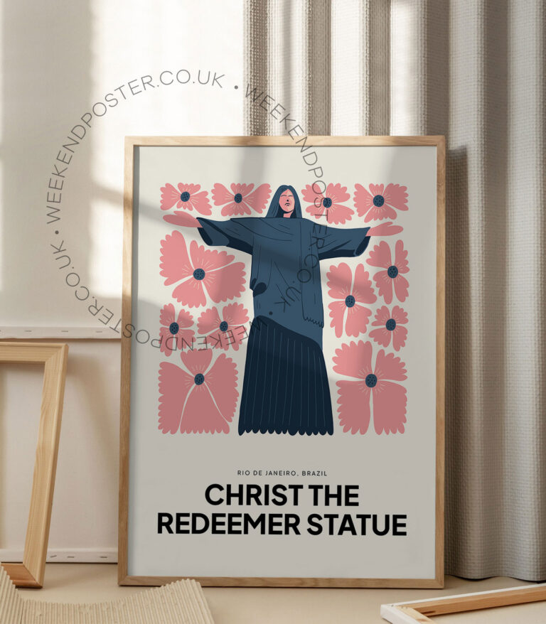 Christ The Redeemer Statue Brazil landmark poster