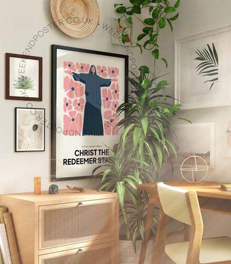 Christ The Redeemer Statue Brazil landmark poster